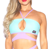 Intimates Crop Top - Mint / Lavender